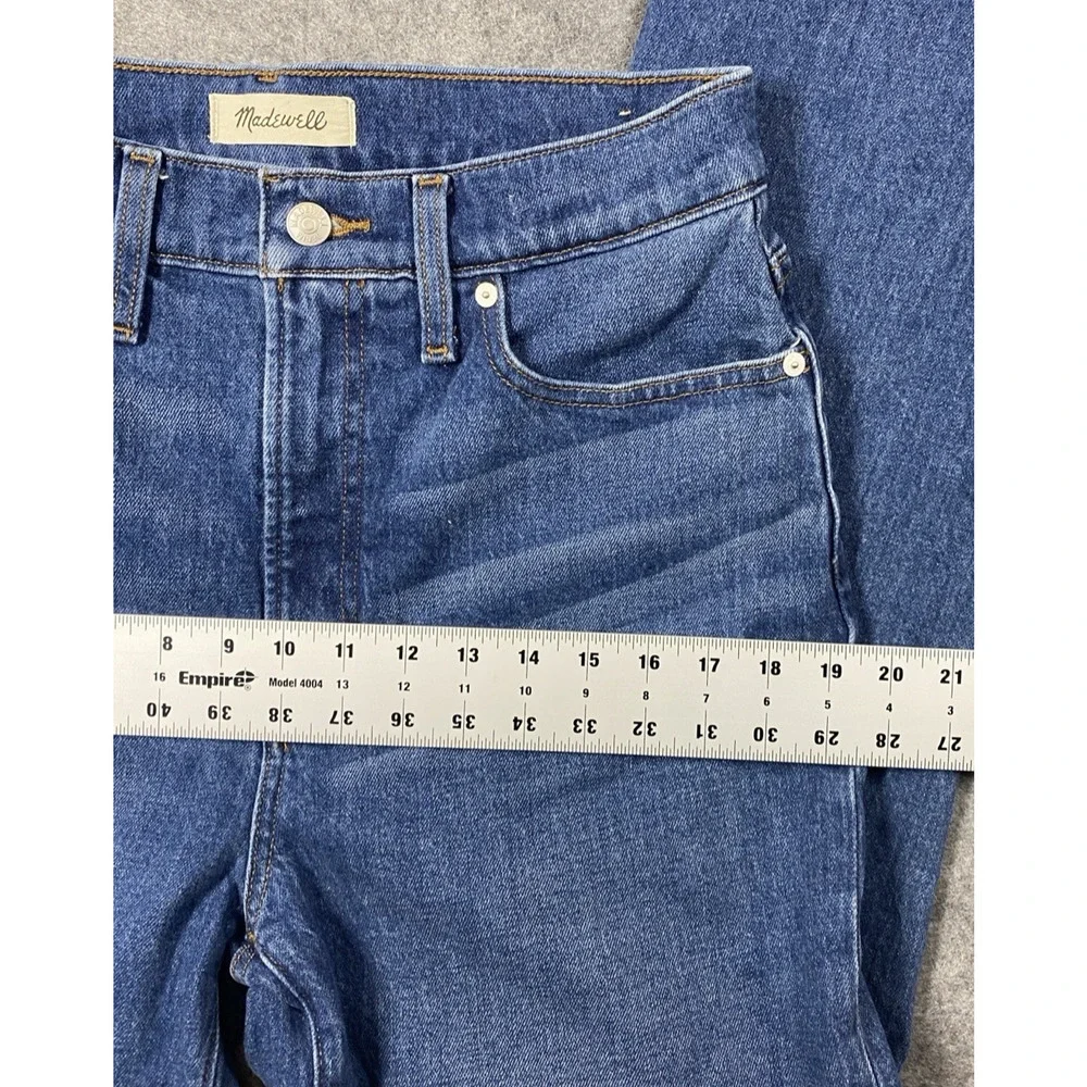 Madewell Jeans Womens 29 Blue The Perfect Vintage Straight Jean Raw Hem - Picture 5 of 14